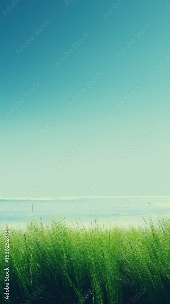Fototapeta premium Photography of beach landscape green outdoors.