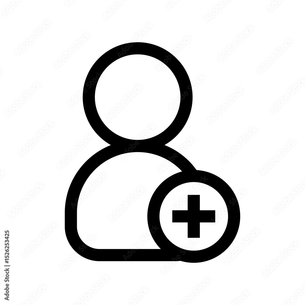 Fototapeta premium Add User Icon