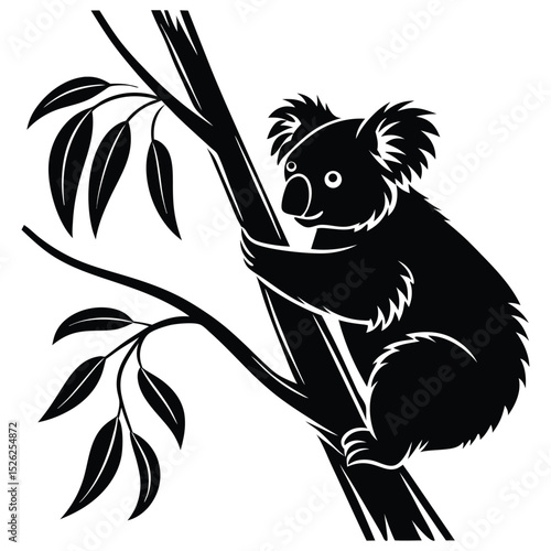 Tribal tattoo vector illustration of a squirrel on a branch, a wild animal design