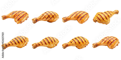 Wallpaper Mural Crispy grilled chicken legs displayed showcasing a perfect summer barbecue against a sleek black Torontodigital.ca