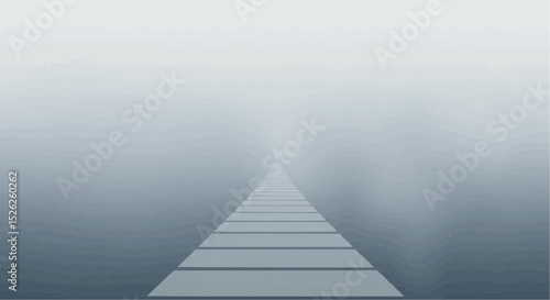 pier in fog