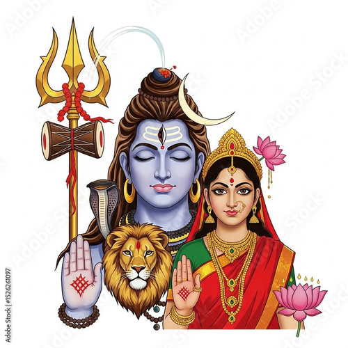 Lord Shiva and Parvati Hind...