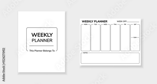 Template for organizing weekly tasks and managing time effectively with a clear, structured layout.