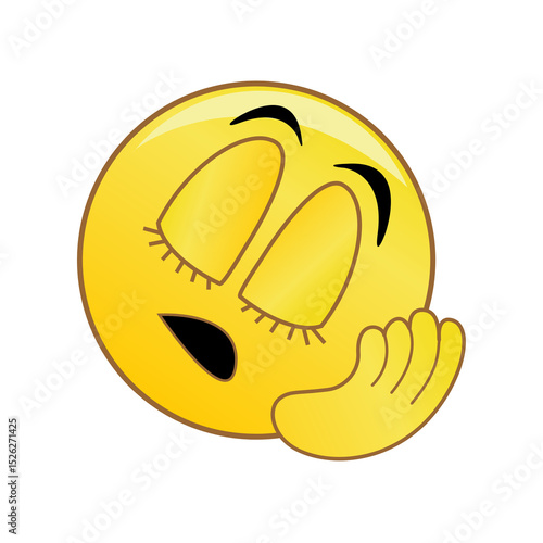Sleep with hand emoticon 