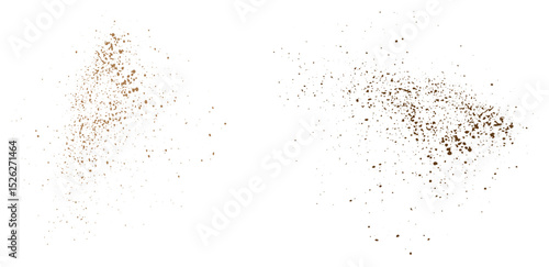 Realistic isolated cinnamon powder splash background design
