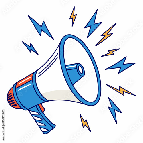 megaphone announcement message