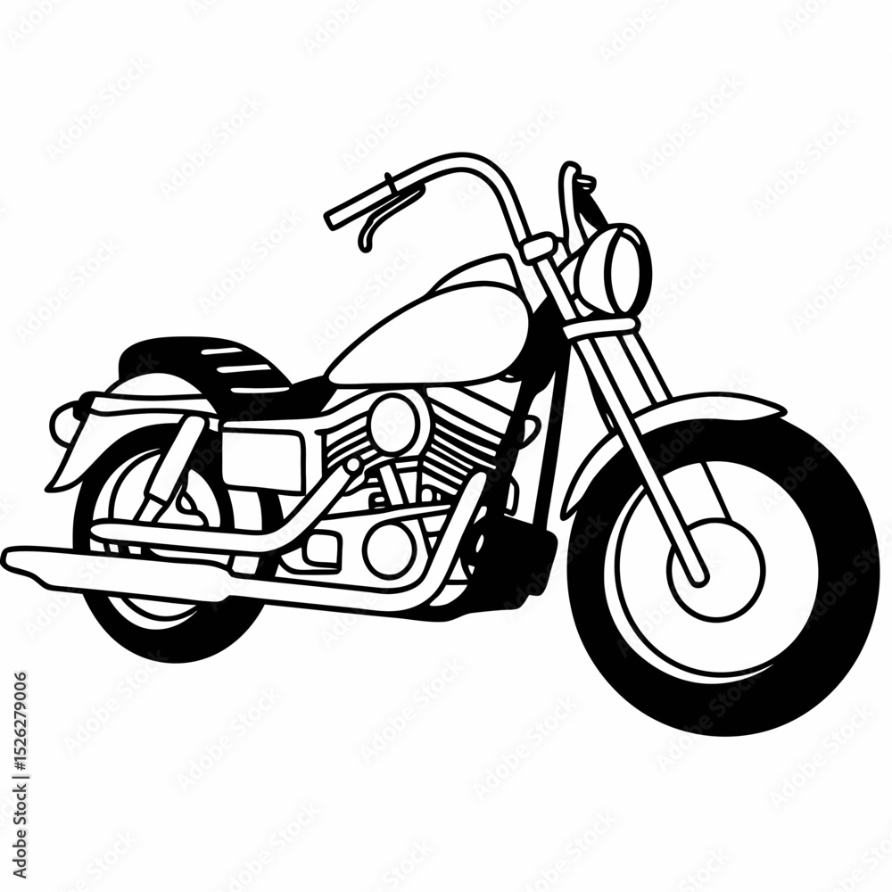 Obraz premium vector illustration of a motorcycle
