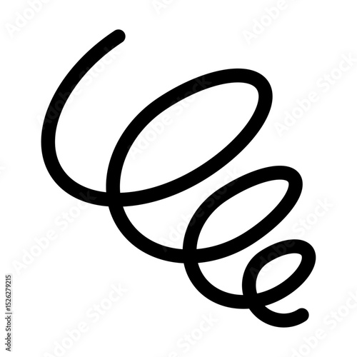 困ったくるくるアイコンのイメージ ブラック モノクロ