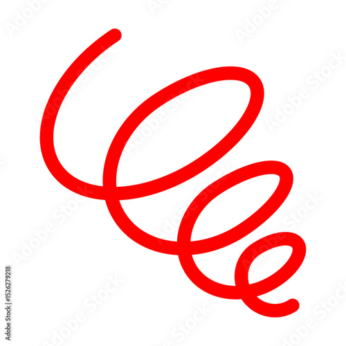 困ったくるくるアイコンのイメージ レッド