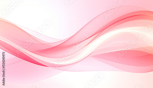 白とピンクの滑らかな光のカーブ背景