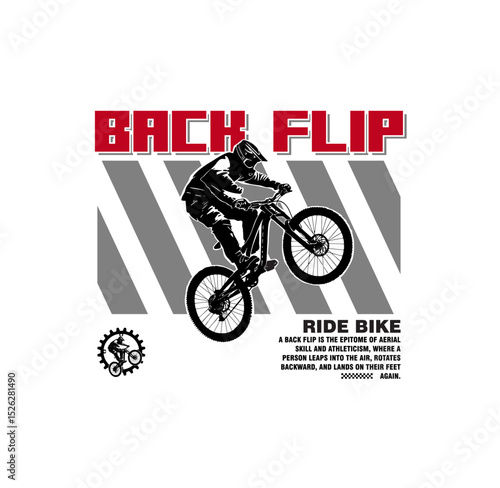 Vector illustration on the theme of BMX street style. t-shirt graphics 