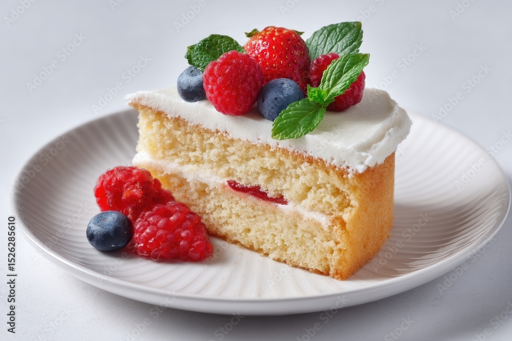 slice of berry and vanilla cake slice of berry and vanilla cake