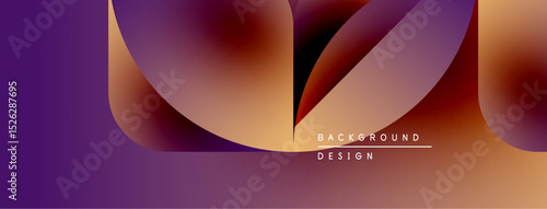 Abstract fluid shapes blend, creating vibrant gradient background. Modern design features warm orange, purple hues. Text reads background design.