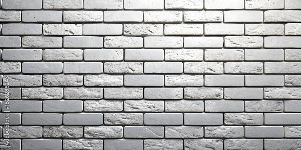 Fototapeta premium Gray weathered brick wall with natural texture variations, mortar joints visible, rustic aged appearance with subtle color differences throughout surface.