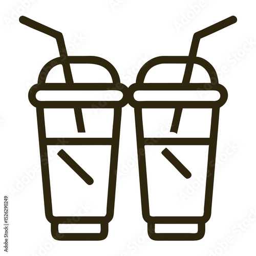 Refreshing beverage cups served together at a sunny outdoor cafe for summer enjoyment with friends
