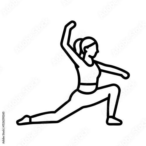Fitness enthusiast performing a lunge exercise in a gym setting during a morning workout session