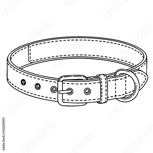 Dog Collar SVG Vector Outline