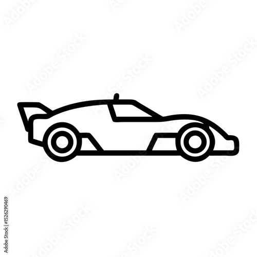 Sleek race car design showcasing aerodynamic features during a competitive motorsport event in the daytime