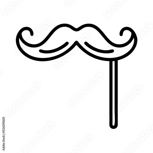 Creative mustache prop on a stick for celebrations and photo booth fun at parties or events