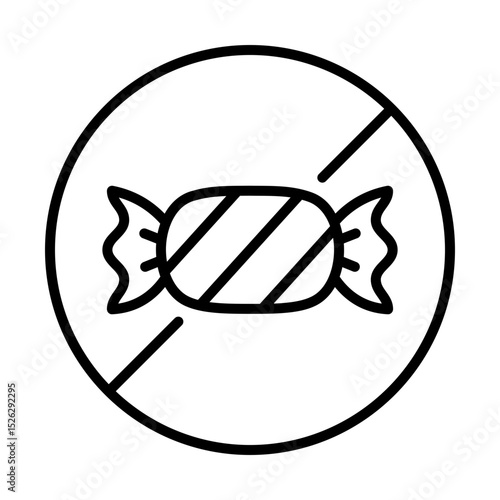 No sugar label, representing sugar-free products. Symbolizes items made without added sugars, ideal for health-conscious consumers, diabetics, and those following low-sugar or keto diets.