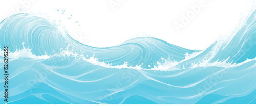 A peaceful abstract ocean painting in aqua, blue, and green watercolor tones. Great for wallpapers, branding, and digital design work.
