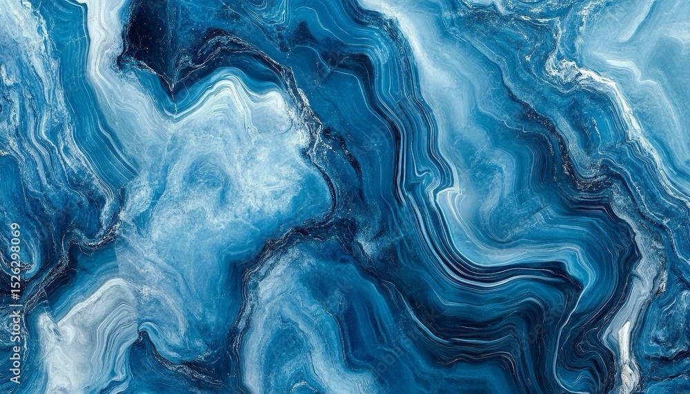 Motivo astratto con colori blu e bianco. Ci sono onde e vortici che creano un effetto di movimento fluido Motivo astratto con colori blu e bianco. Ci sono onde e vortici che creano un effetto di movimento fluido