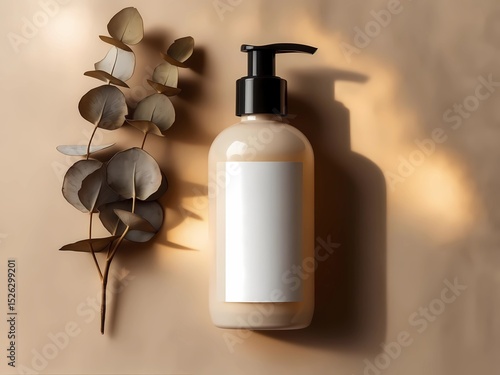 Luxurious lotion bottle elegant design sunlit background natural beauty