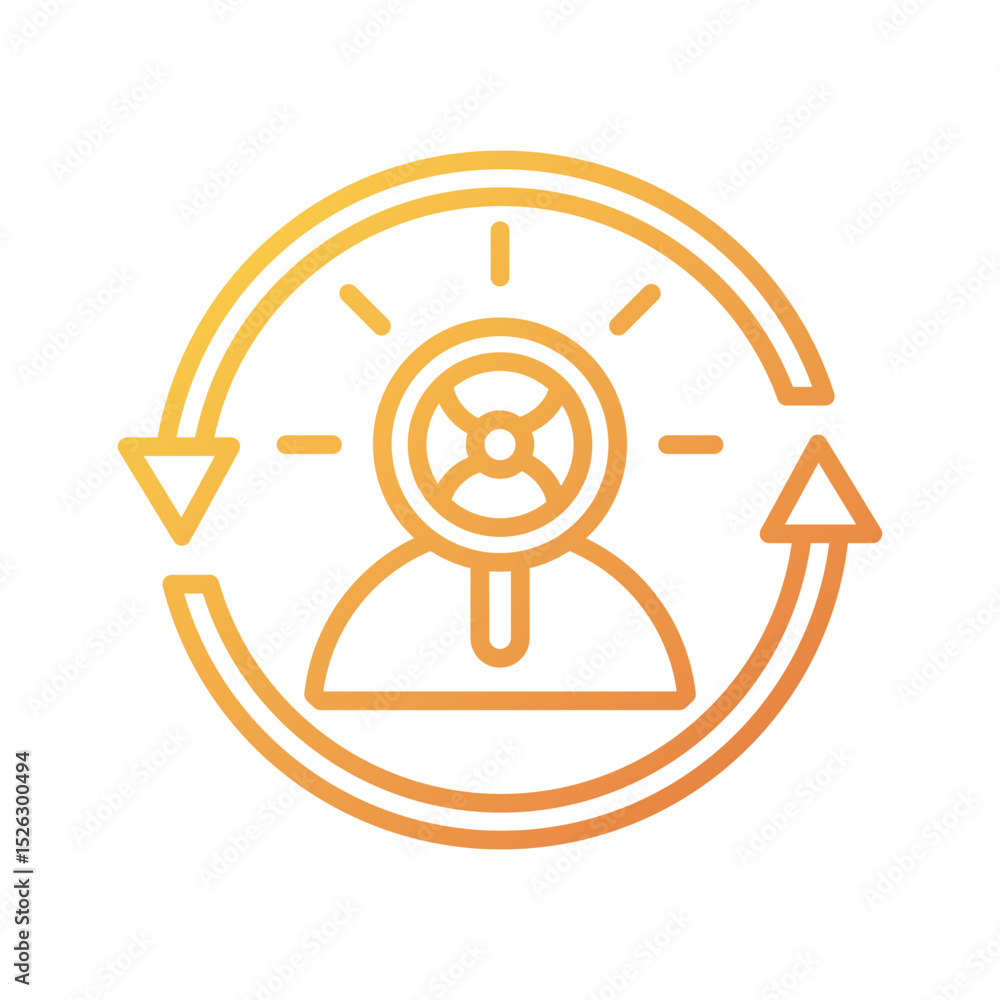 Obraz premium Remarketing - Financial Strategy Outline Illustration