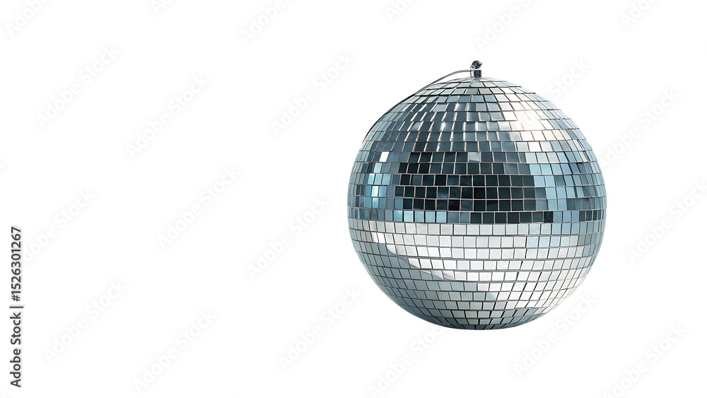 Fototapeta premium disco ball isolated on transparent white background PNG