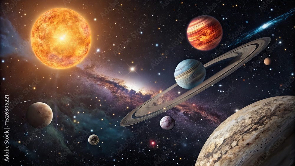 Otherworldly Star Systemю. A surreal view of an alien star system with glowing planets, mysterious celestial bodies, and colorful nebulae. Perfect for science fiction and cosmic themes.
Otherworldly Star Systemю. A surreal view of an alien star system with glowing planets, mysterious celestial bodies, and colorful nebulae. Perfect for science fiction and cosmic themes.