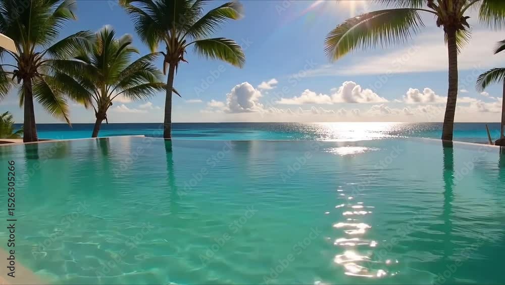 Tropical Paradise: Infinity Pool Overlooking the Ocean Tropical Paradise: Infinity Pool Overlooking the Ocean