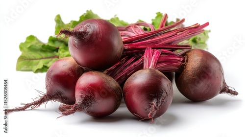 Fresh Beetroot Still Life on White Background, Showcasing Healthy Eating and Organic Produce : Generative AI