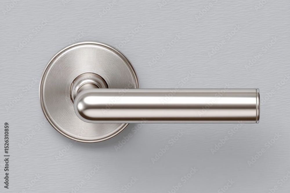 Satin Nickel Door Handle on Gray Door, Symbolizing Access and Security in Real Estate Marketing and Home Improvement Projects : Generative AI Satin Nickel Door Handle on Gray Door, Symbolizing Access and Security in Real Estate Marketing and Home Improvement Projects : Generative AI