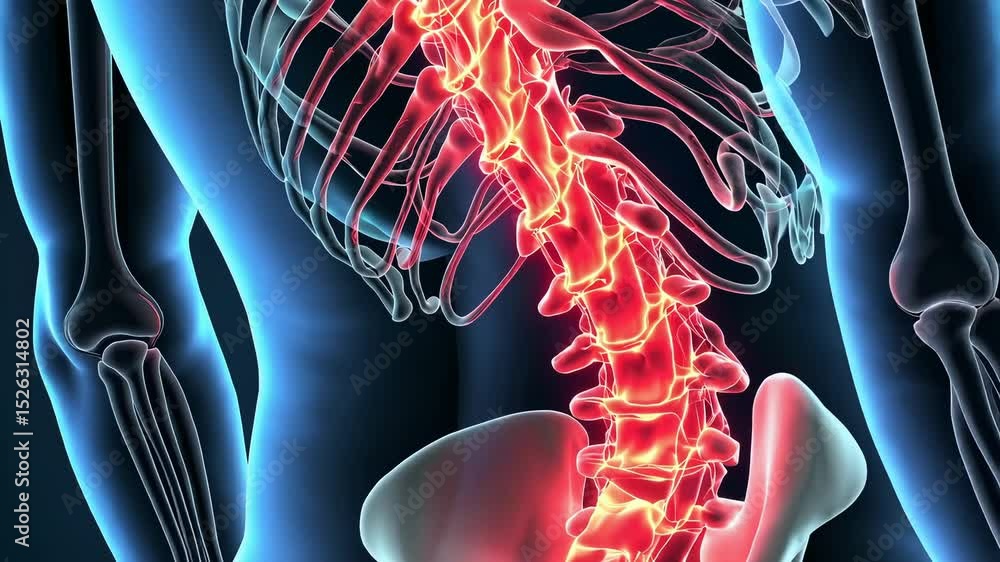 Visual representation of human spinal anatomy showing detailed ...