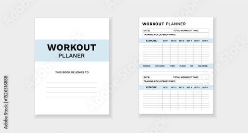 Form template for organizing exercises with details on sets, repetitions, and total workout time.