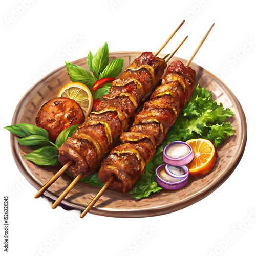 Delicious Grilled Meat Skewers: Recipe & Food Photography