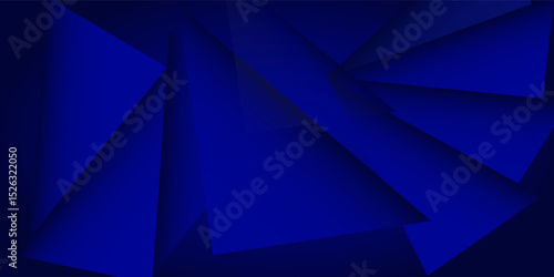 Blue vector abstract geometrical shape modern background