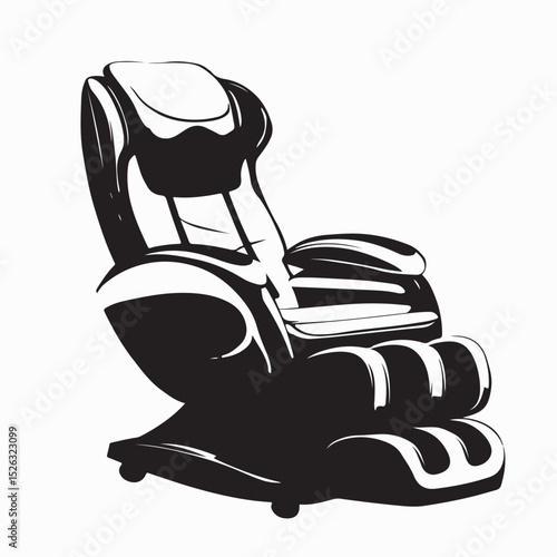 Massage chair Vector Images isolated on white background