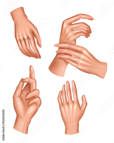 Set of hands