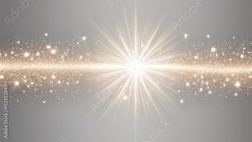 Sparkling Light Burst Glimmering Stars Festive Background