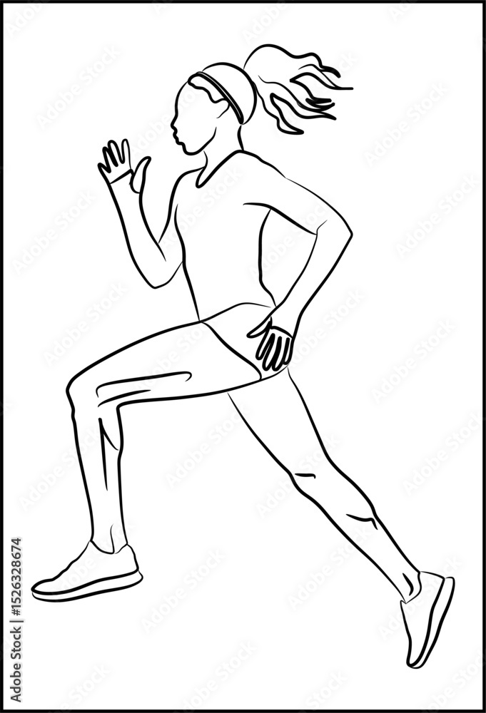 Fototapeta premium young woman running