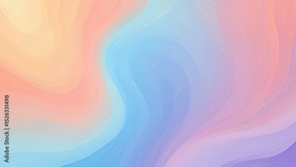 Obraz premium Abstract Pastel Swirls Dreamy Pastel Color Gradient Background