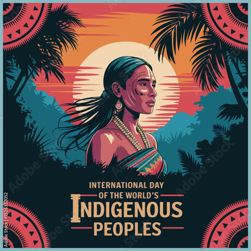 Celebrating culture, unity, and heritage: Indigenous Peoples’ Day vibrant flyer design inspiration.
