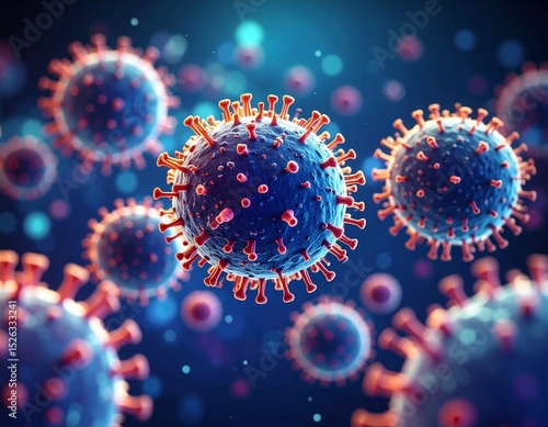 Wallpaper Mural virus cell as seen on microscope Torontodigital.ca