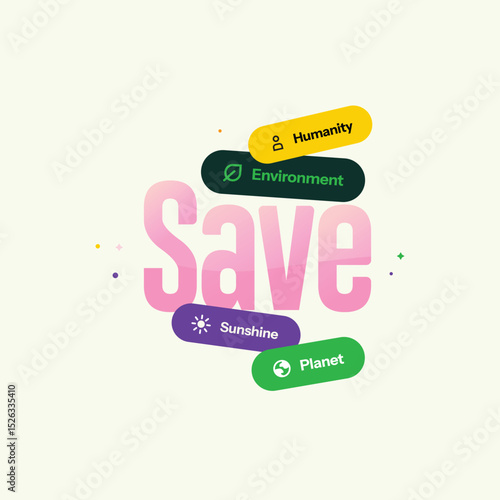 Save the Planet - Colorful Environmental Awareness Banner