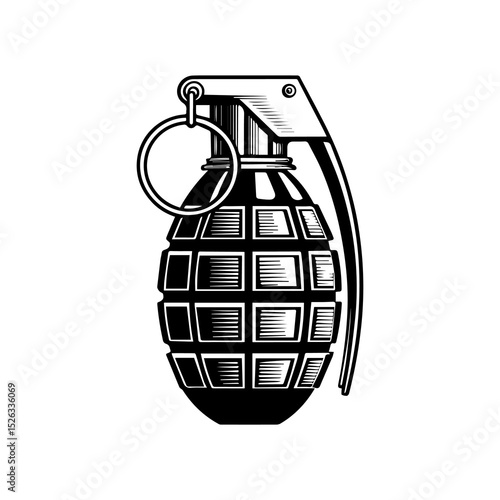 grenade isolated on white background