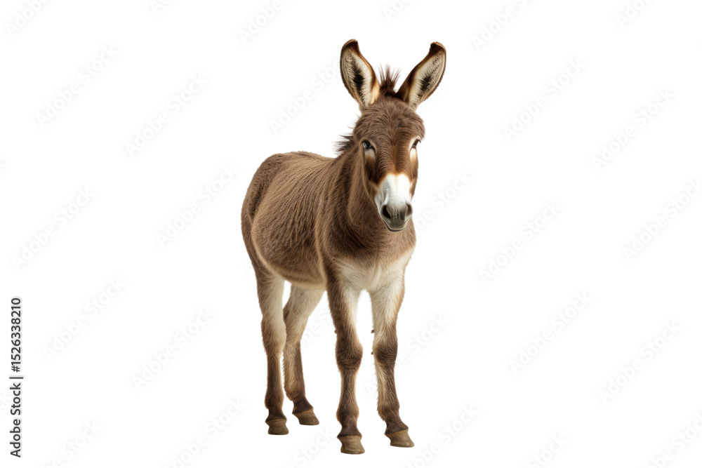 Fototapeta premium Donkey White or PNG Transparent Background.