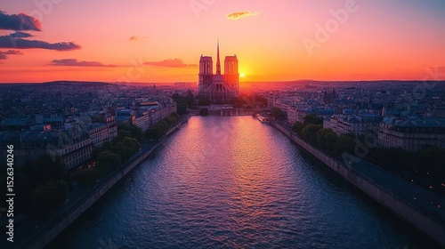 sunset over the river thames