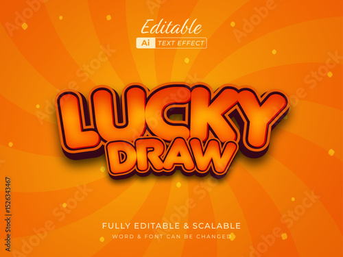 Lucky draw text effect. creating a dynamic design for promotions and games