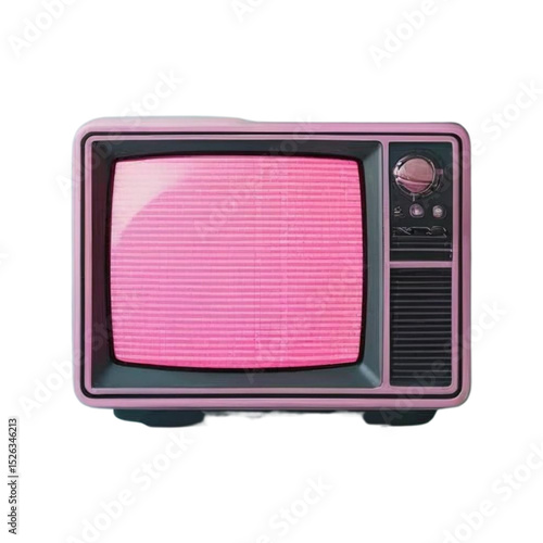 Retro pink television vintage tv set antique television old television television receiver nostalgic television
